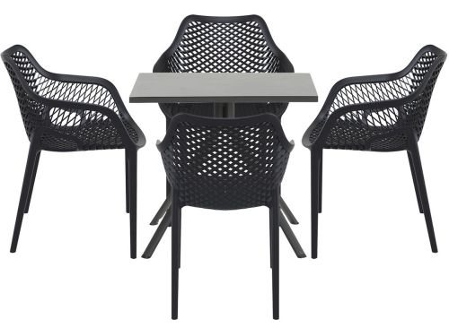 Garden Impressions Air XL tuinset 5-delig zwart - Rimini tuintafel