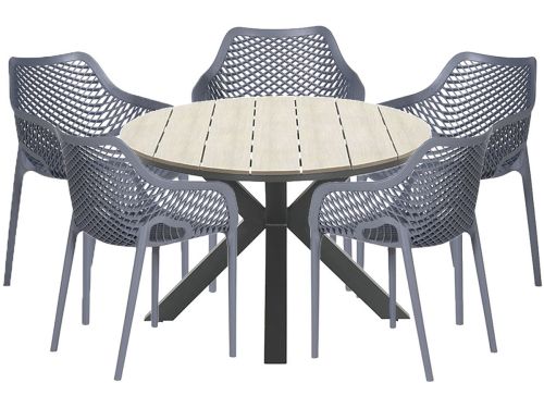 Garden Impressions Air XL tuinset 6-delig donker grijs