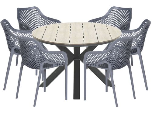 Garden Impressions Air XL tuinset 7-delig donker grijs