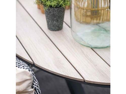 Garden Impressions Aleria tuinset 5-delig taupe - Tulli tuintafel 180x115