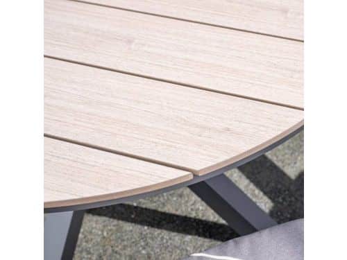 Garden Impressions Aleria tuinset 5-delig taupe - Tulli tuintafel Ø122x75