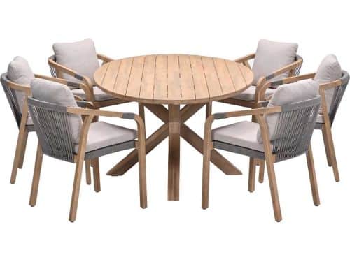 Garden Impressions Alora tuinset 7-delig - Tamako tuintafel ovaal 220x115