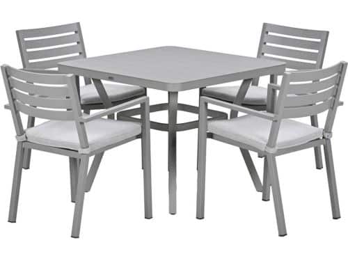 Garden Impressions Amarillo tuinset 5-delig - Mina tuintafel 90x90 taupe