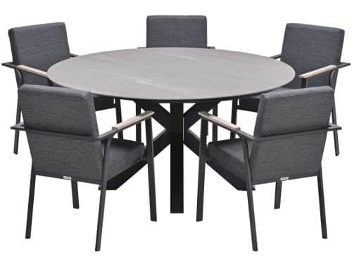 Garden Impressions Angela tuinset 6-delig - Duuk tuintafel Ø150 cm
