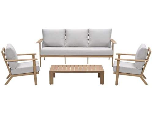 Garden Impressions Ariana loungeset 4-delig - light teak look