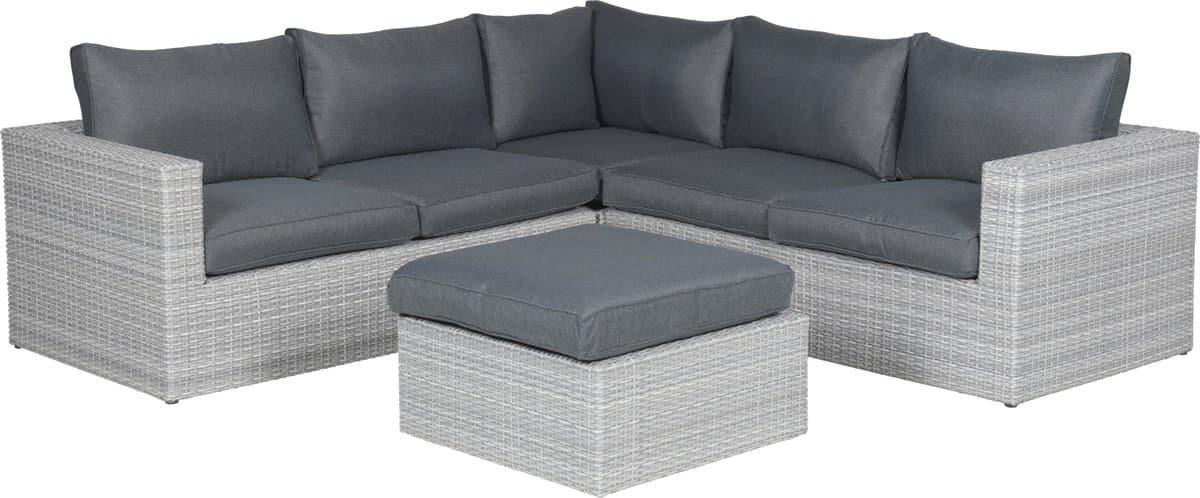 garden impressions atlanta hoekbank + hocker vintage grey op=op