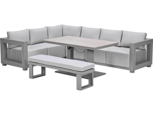 Garden Impressions Berthill lounge dining set 6-delig - taupe
