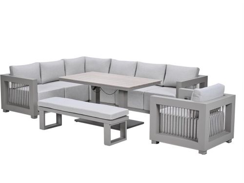 Garden Impressions Berthill lounge dining set 7-delig - taupe