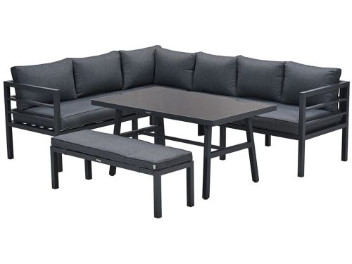 Garden Impressions Bleco II lounge-diningset-carbon black-reflex black