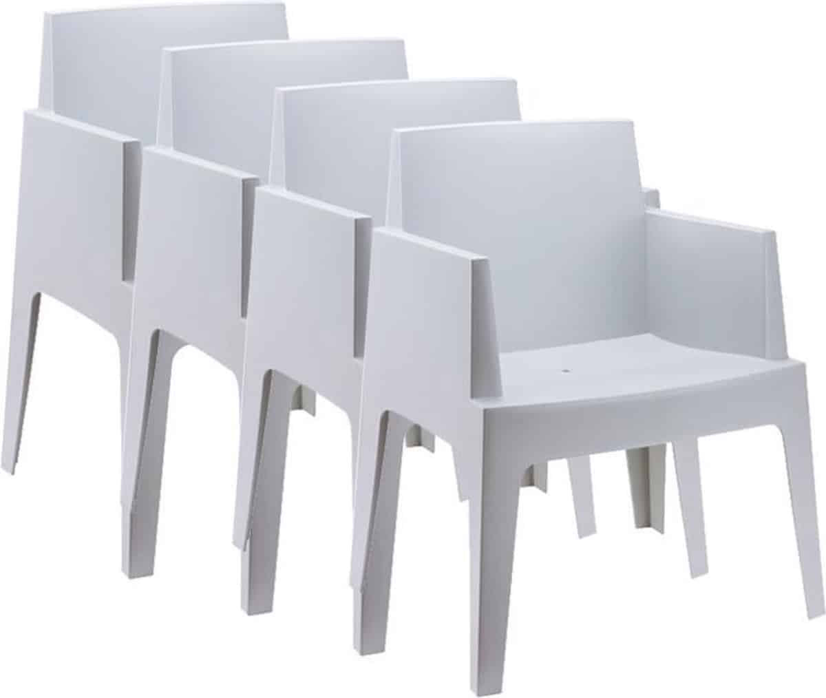 Garden Impressions Box tuinstoel the original wit – 4 stuks