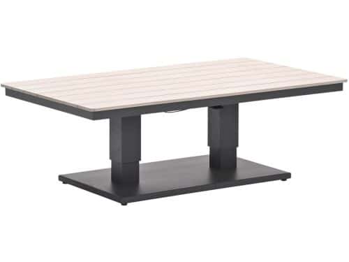 Garden Impressions Brugge verstelbare loungetafel 150x87 cm - donker grijs