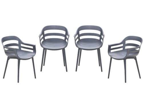 Garden Impressions Ceasar tuinstoelen set van 4 antraciet