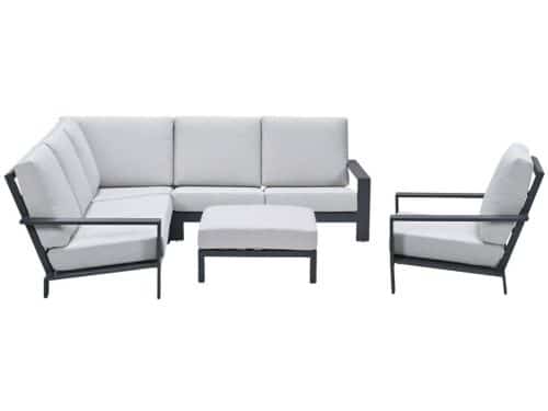 Garden Impressions Coba loungeset 5-delig donker grijs - valley sand