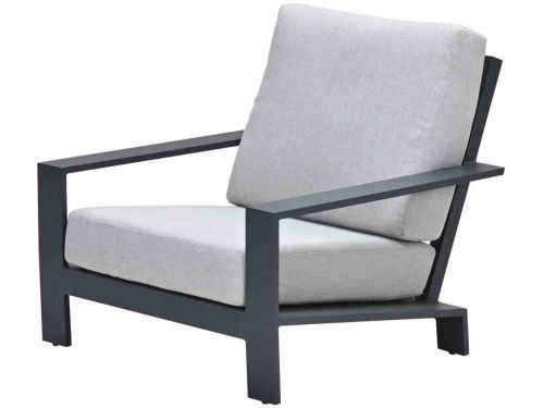 Garden Impressions Coba loungestoel donker grijs - valley sand