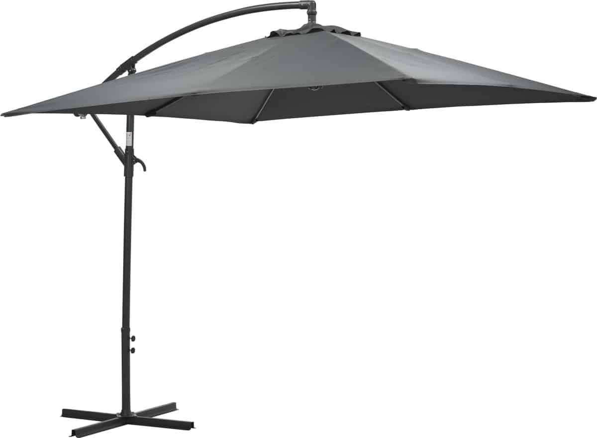 garden impressions corfu parasol 250×250 donker grijs