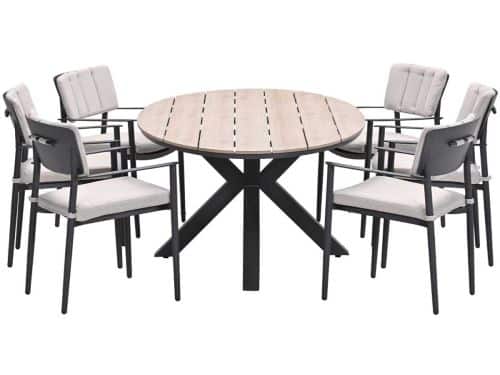 Garden Impressions Dane tuinset 7-delig - Tulli tuintafel 220x115xH75 cm