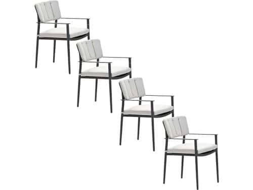 Garden Impressions Dane tuinstoel desert sand - 4 stuks