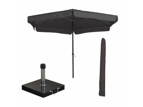 Garden Impressions Delta stokparasol Ø300 cm donker grijs incl 40