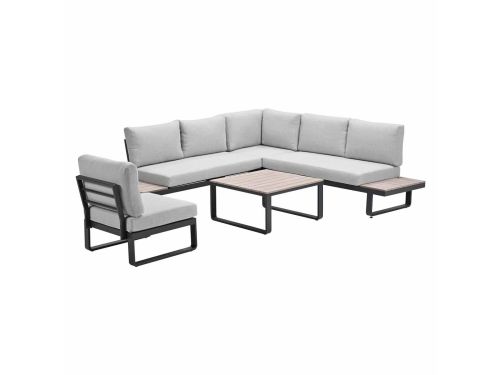 Garden Impressions Diego loungeset 5-delig - donker grijs - valley