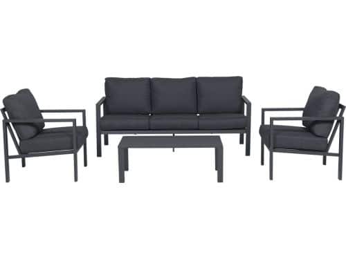 Garden Impressions Durban loungeset - 4-delig - Zwart