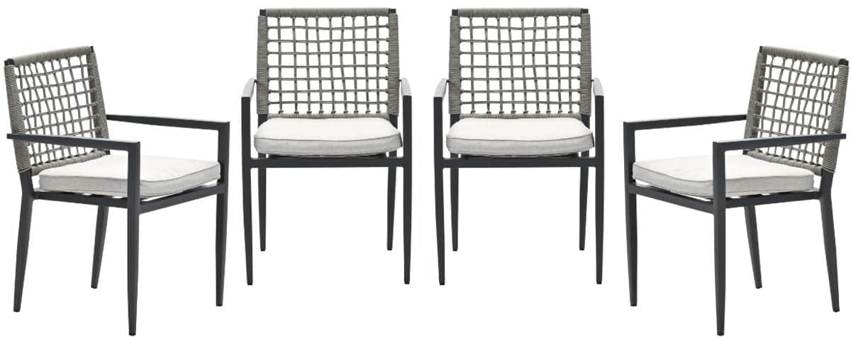 garden impressions florance tuinstoelen set van 4 stapelbaar