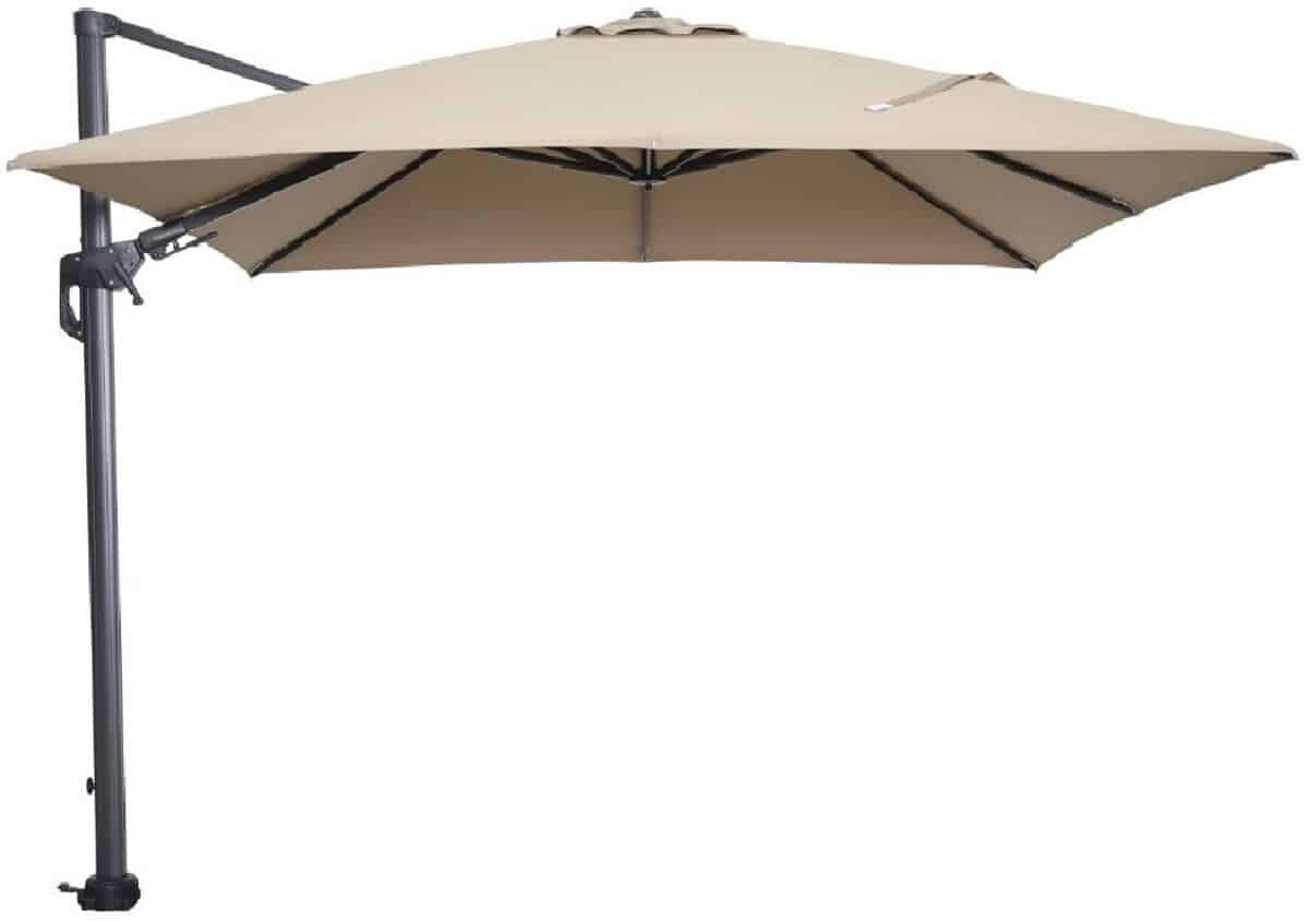 garden impressions hawaii zweefparasol 300×300 cm frame carbon black