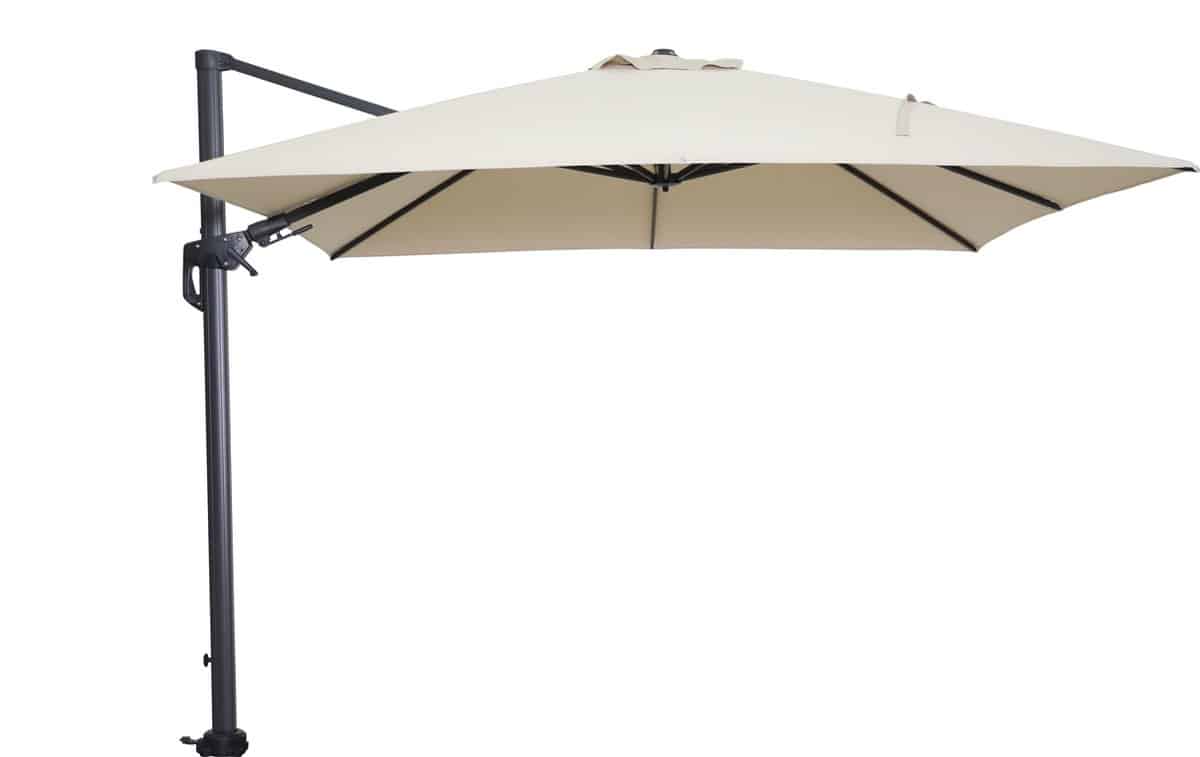garden impressions hawaii zweefparasol 3x3m royal grey ecru