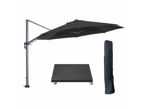 Garden Impressions Hawaii zweefparasol Ø350 cm carbon black / zwart
