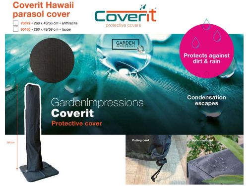 Garden Impressions Hawaii zweefparasol S Ø300 - donker grijs/licht grijs