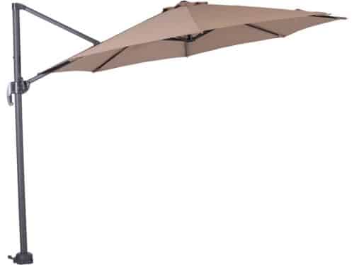 Garden Impressions Hawaii zweefparasol S Ø300 - donker grijs/taupe met