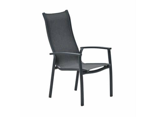 Garden Impressions Hilly tuinstoel stapelbaar donker grijs - 4 stuks