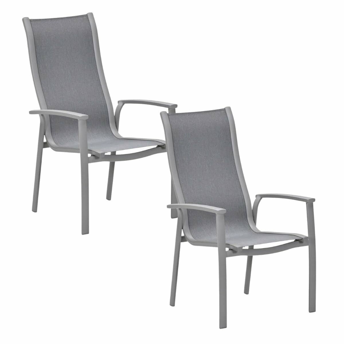 garden impressions hilly tuinstoel stapelbaar taupe 2 stuks