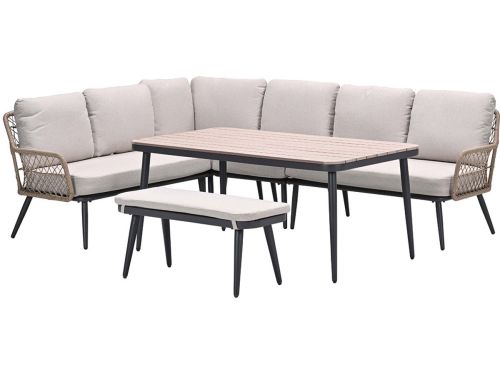 Garden Impressions Kalibo lounge dining set 6-delig - desert sand