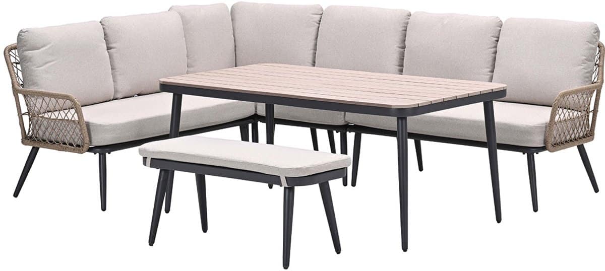 garden impressions kalibo lounge dining set 6 delig desert sand