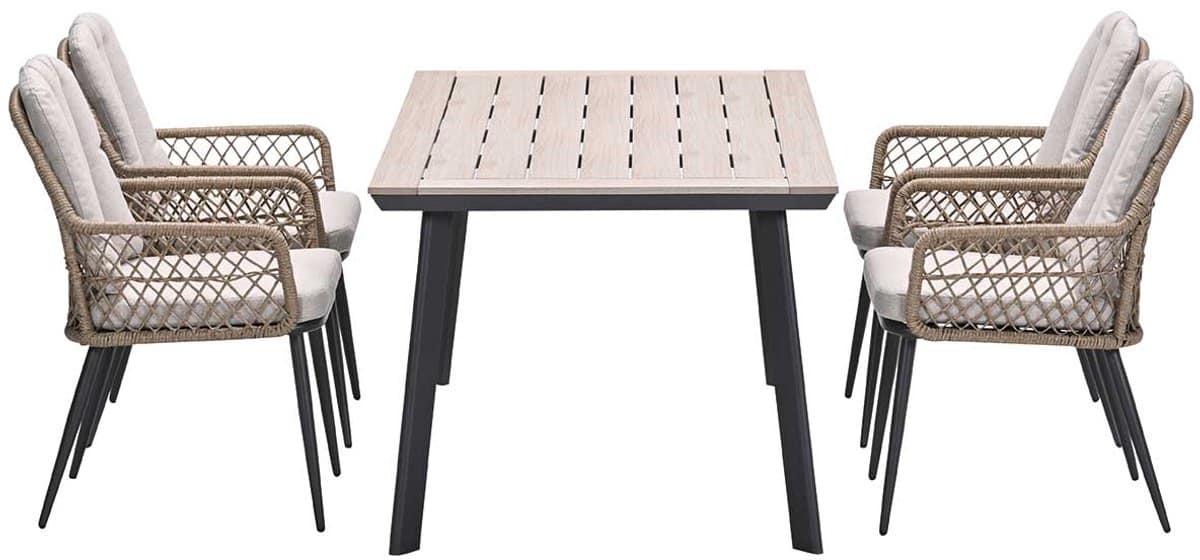 garden impressions kalibo tuinset 5 delig penedo tuintafel 160×90 cm