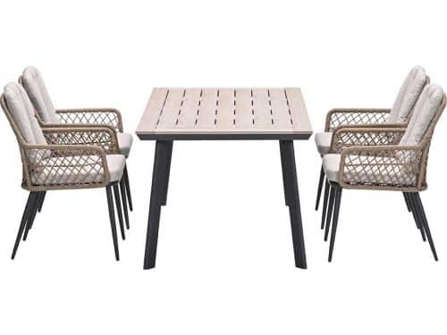 Garden Impressions Kalibo tuinset 5-delig - Penedo tuintafel 160x90 cm