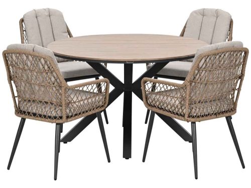 Garden Impressions Kalibo tuinset 5-delig - Tulli tuintafel Ø122 cm