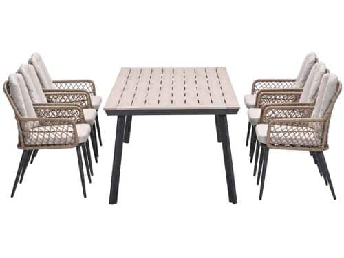 Garden Impressions Kalibo tuinset 7-delig - Penedo tuintafel 230x100 cm