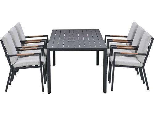 Garden Impressions Kasper tuinset stapelbaar 7-delig - donker grijs