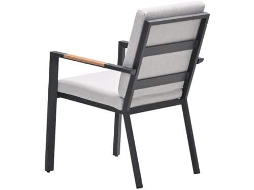 Garden Impressions Kasper tuinstoel stapelbaar donker grijs - 4 stuks