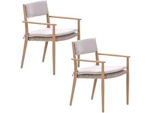 Garden Impressions Lily tuinstoel light teak - 2 stuks