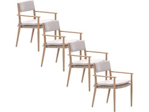 Garden Impressions Lily tuinstoel light teak - 4 stuks