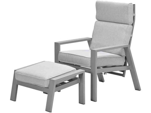 Garden Impressions Lora loungestoel verstelbaar incl voetenbank - taupe