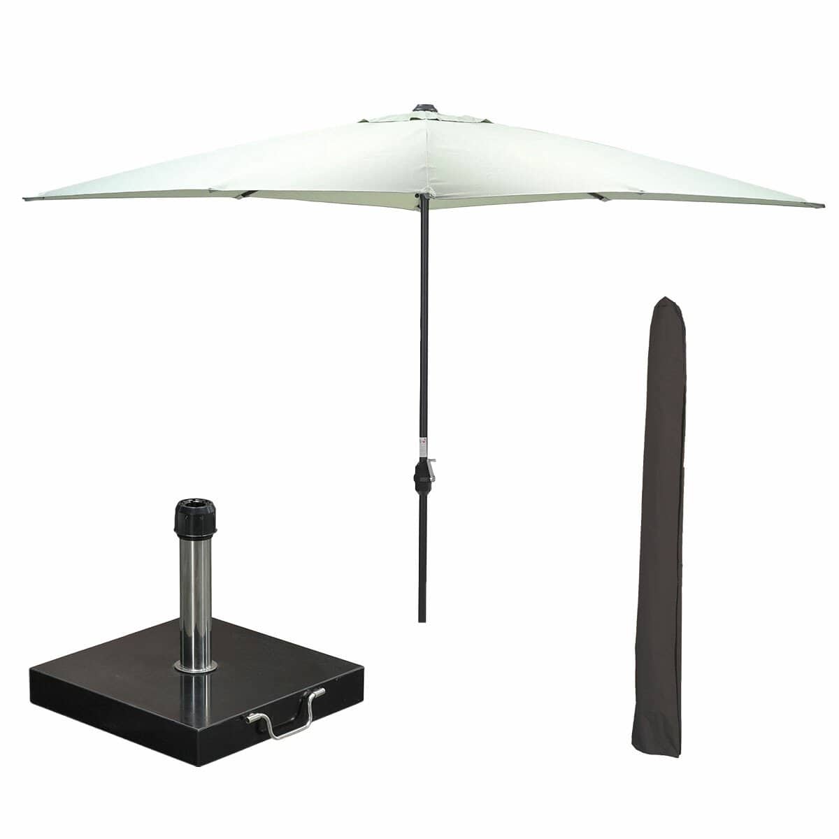 garden impressions lotus stokparasol 250×250 cm olijf incl 40
