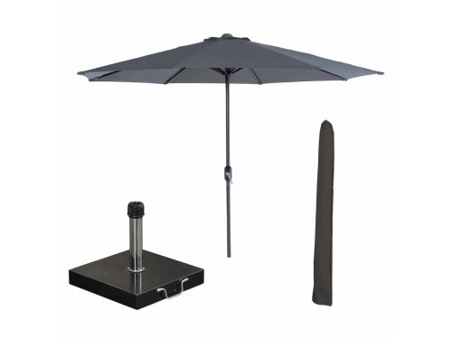 Garden Impressions Lotus stokparasol Ø300 cm - donker grijs incl