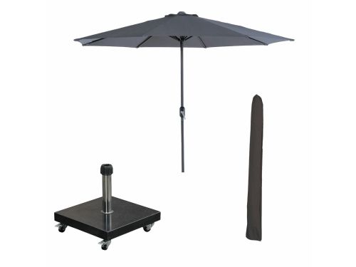 Garden Impressions Lotus stokparasol Ø300 cm - donker grijs incl
