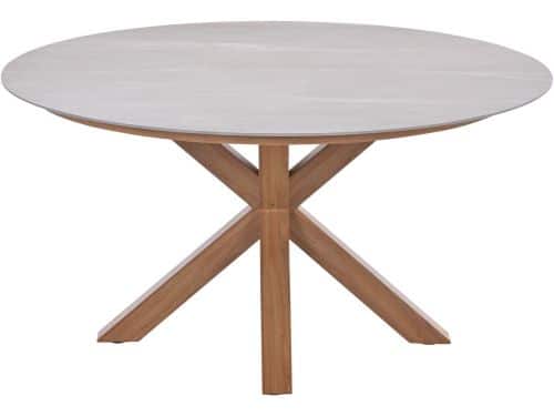 Garden Impressions Lowland Tuintafel Napoli Sand - Ø150 cm
