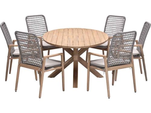 Garden Impressions Luando tuinset 7-delig - Tamako tuintafel ovaal 220x115