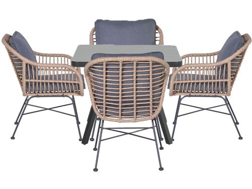 Garden Impressions Lucas tuinset 5-delig - Mina tuintafel 90x90 cm