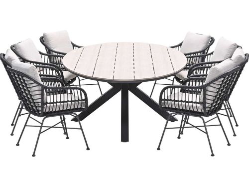 Garden Impressions Lucas tuinset 9-delig - Tulli tuintafel 280x140 cm